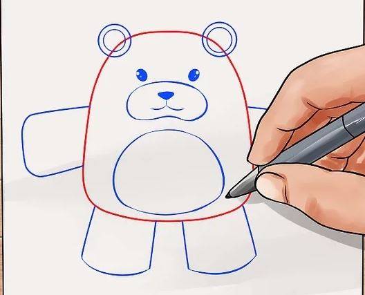 آموزش نقاشی خرس به چهار روش برای کودکان