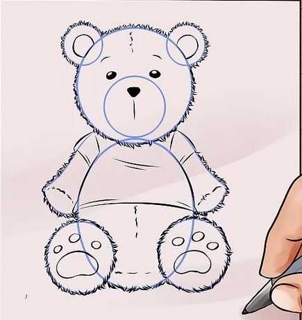 نقاشی خرس به چهار روش برای کودکان