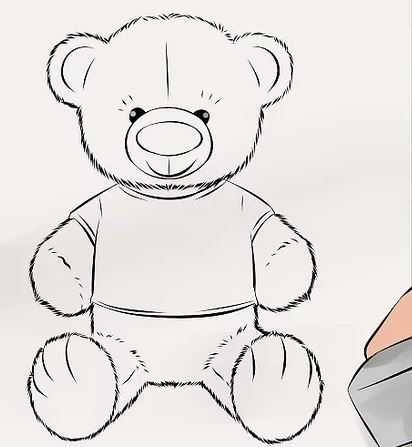 drawing a teddy bear