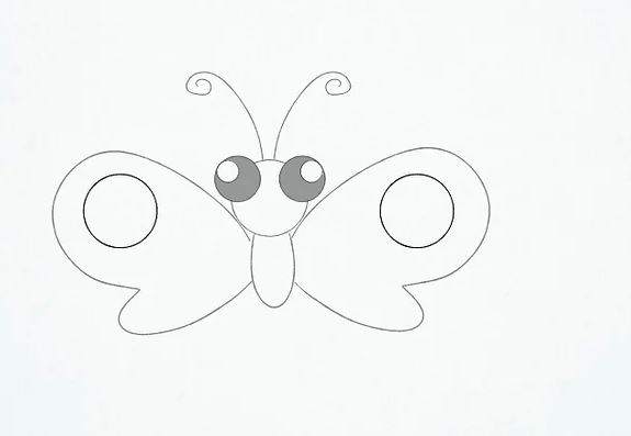 آموزش نقاشی پروانه ساده کودکانه