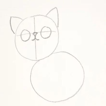 آموزش نقاشی گربه کارتونی